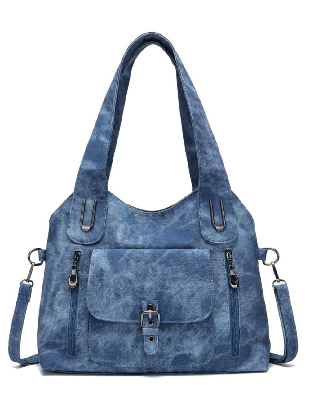 Vintage Crossbody City Bag for Women Large Retro Washed Shoulder Slouchy Bags